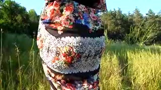 Hairy mature in transparent dress ( 4)