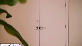 Busty MILF Sara Jay fucks son's newly single friend in her bed