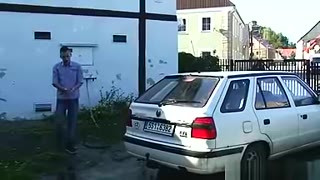 Old Step mother in law sucks and rides him outside