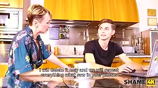 SHAME4K. Mature cougar worked well when she agreed to have sex