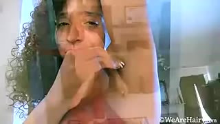 Divine poses in her beautiful white dress - WeAreHairy