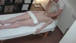 Blonde fucking in a massage parlor