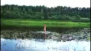 Nude swimming in volga-river
