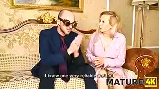 MATURE4K. Mature woman knows nothing about what man narrates but sex