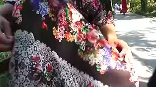 Hairy Mature in transparent dress ( 2)