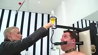 Red Skirt - Piss Male Slave