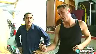 60Plus MILF gets fucked by two guys on the garage floor - Milfbundle