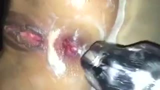 Hard amateur anal fisting