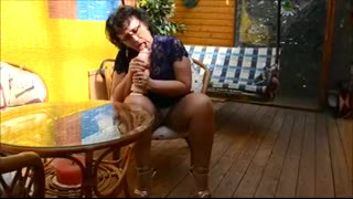 Mature lady with big toy