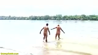stepson fucks Step mom on public beach