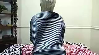 Old Step mom takes care of Step son and squirts severlal time