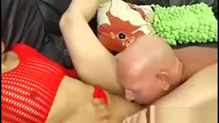 Ebony MILF fucked by British couple before creampie