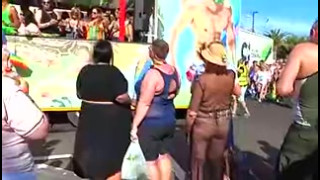 Mature transparent dress of square