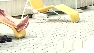 active granny feet & soles outside the spa-area