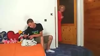 Old Bag Blackmails Step son In Law To Sex And Wife Catches Them mature mature porn granny old cumshots cumshot