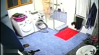 In the shower of a French family