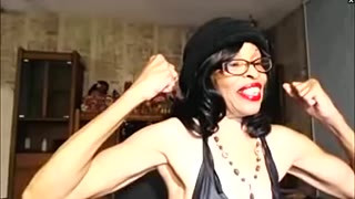 wacky black gilf flexes