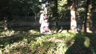 Hairy mature in transparent dress