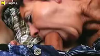 Two Mature Sluts Enjoy A Big Cock In Threesome - MatureNL