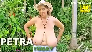 Busty Wife Walks Around Nude