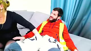 Mature Construction worker threesome